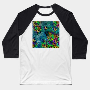 Butterflies and Ancient Tree Root Baseball T-Shirt